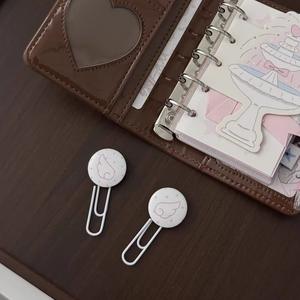 Vigreat – Nouveaux clips <span class=keywords><strong>marque</strong></span>-pages populaires à faire soi-même, personnalisables avec logo, porte-pages en étain, clips en forme de bouton pour étudiants - Product Image 2