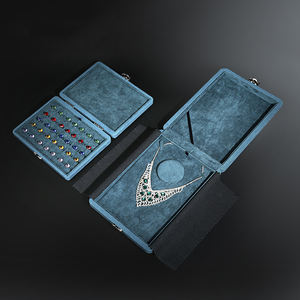 Weimei personalizado lujo microfibra pantalla embalaje joyero collar de perla collar grande joyero - Product Image 6