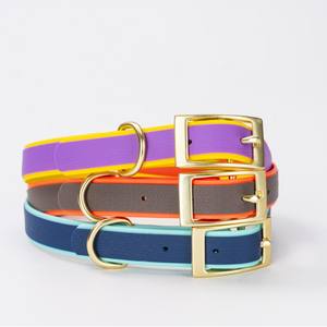 Collares y Correas Impermeables para Mascotas de Dos Tonos, Collar de Lujo para Perro Resistente al Agua, Collar Ajustable de PVC para Paseos en la Playa - Product Image 1