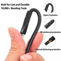 Ventas al por mayor personalizado 3 en 1 Multi carga rápida tipo Usb C teléfono cargador Cable para iPhone Micro tipo C Cable