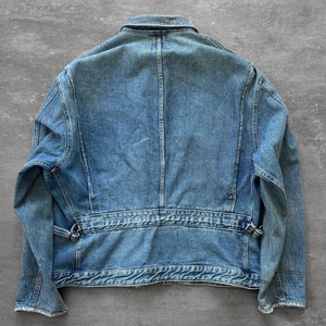 Vestes en jean vintage slim fit pour hommes, de haute qualité, personnalisées, avec étiquette lavée, fermeture éclair, col rabattable, style streetwear - Product Image 2