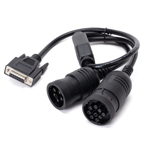 Excavadora de camiones 9 pines + 14 pines a DB15 hembra Y Splitter <span class=keywords><strong>Adaptador</strong></span> 6 pines + 9 pines a DB15 Cable de diagnóstico de comunicación hembra para CAT ET3 - Product Image 3