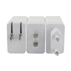 QC3.0 Mobile Phone Charger 3 USB Ports 2.4A Fast Charging <b>Adapter</b> for <b>US</b> EU UK Standards White - Product Image 3