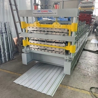 Machine de formage de tuiles de toiture en acier coloré à triple couche, profil multiple, pour tôles métalliques