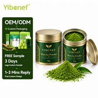 Poudre de Matcha Yibenef 30g en boîte pour café, restaurant, hôtel, petit-déjeuner, buffet, vente en gros, conception OEM ODM, emballage personnalisé
