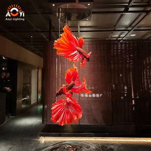 <span class=keywords><strong>Lampe</strong></span> LED suspendue de grande taille pour poissons Betta - <span class=keywords><strong>Lampe</strong></span> d'inspiration Feng Shui pour espaces commerciaux et atriums - Product Image 6