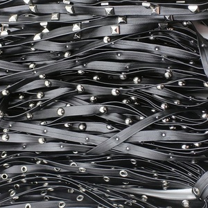 Deepeel Rd600 1/2Cm DIY Đinh Tán Punk Hip Hop Vành Đai Dây Thừng Vòng Gothic Đen PU Da Tổng Hợp Dây Cổ Áo Phụ Kiện - Product Image 6