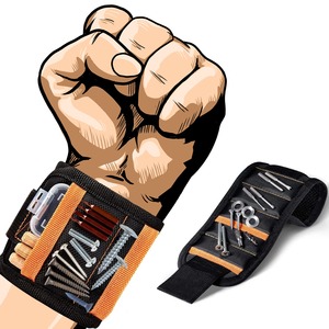 Bolsa Ajustable para Brocas con Gancho y Bucle, Imanes Fuertes, Soporte para Clavos y Tornillos, Correa Elástica para Almacenamiento de Herramientas - Product Image 1