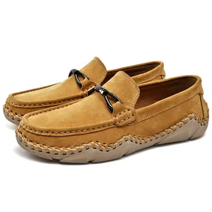 Mocassins Souples pour Homme, Chaussures de Conduite en Daim, Bateaux de Luxe, Chaussures Décontractées en Cuir Véritable pour Homme, Mocassins de Marche – Approvisionnement d'Usine - Product Image 1
