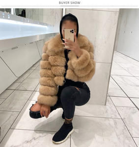 Yeni tasarı<span class=keywords><strong>m</strong></span> Modern moda artı boyutu kabarık güz sıcak Trendy Faux kış bayanlar siyah mavi kadınlar için ceket kürk ceket kadınlar - Product Image 2