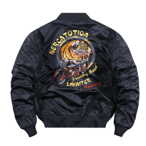 2021Tiger Mô Hình Thêu Phi Công Áo Khoác Phổ Biến Máy Bay Ném Bom Thể Thao Giản Dị Áo Khoác Nam - Product Image 5