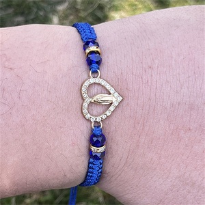 Pulseras hechas a mano de la Virgen María, para hombres y mujeres, para rezar, con forma de corazón - Product Image 2