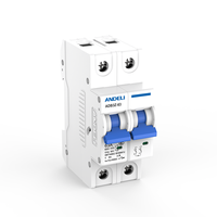 Disjoncteur miniature ANDELI ADB3Z-63-2P 2 pôles 125A courant continu nominal 4,5 kA cuivre plastique rail DIN mini MCB