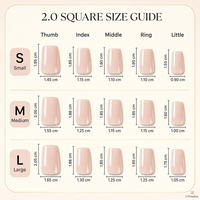 Ongles à presser en acrylique faits main, qualité salon, French 2.0, courbes carrées, couverture complète PMMA, 3D double embossage, 10 pièces
