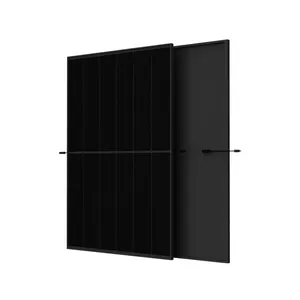 Longi太阳能系统用顶级太阳能电池板410w 425w太阳能单模块光伏模块全黑色，大库存DDP至欧盟