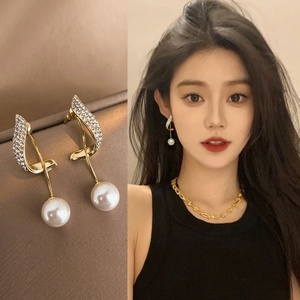 Pearl Earring <b>for</b> <b>Women</b> 14K Gold Plated Stainless Steel Trendy Party Knot Earrings Korean Delicate Irregular Design Custom Made - Product Image 2