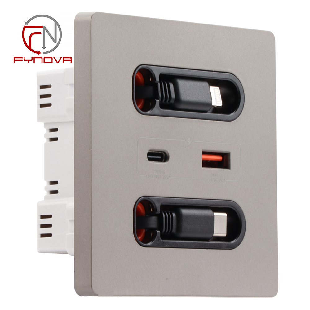 PC Gris, 1 USB A + C, 1 foudre + 1 câble USB C, 20W