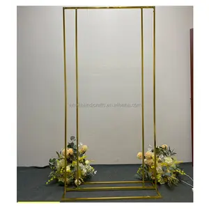 Marco de Metal con forma de flor para decoración de boda, elegante telón de arco para eventos y fiestas