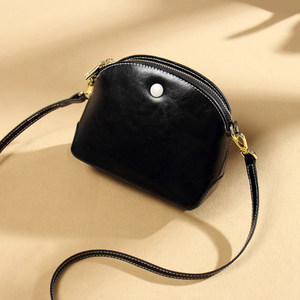 Sac à main en cuir véritable pour femme, élégant, en cuir de vachette souple, avec fermeture boutonnée, nouveau sac à main en cuir véritable - Product Image 3