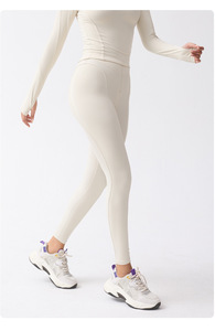 Leggings acanalados de cintura alta con cremallera, <span class=keywords><strong>ajustados</strong></span>, moldeadores, elásticos, para deporte, fitness, yoga, <span class=keywords><strong>pantalones</strong></span> largos, cálidos, para <span class=keywords><strong>esquí</strong></span>, activos - Product Image 2