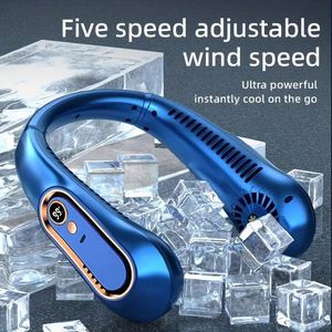 Ventilateur de cou pliable sans pales, portable, alimenté par USB/batterie, pour le camping en extérieur, la voiture et l'hôtel - Product Image 5