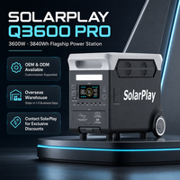 Station d'alimentation solaire domestique portable Solarplay Q3600 PRO Master Unit 3600W 3840Wh avec batterie Lifepo4