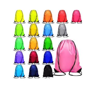 Solid Folding Medium Open Closure <b>Backpack</b> Bulk DIY Gym Sports Cinch Bag Polyester - Product Image 1