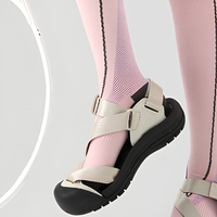 Chaussettes de compression unisexe à ligne contrastante latérale, en maille ajourée respirante, hauteur genou, protection professionnelle douce, imprimé Renaissance