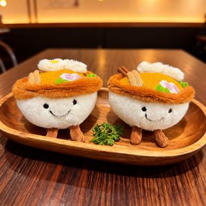 Llavero de Peluche con Forma de Tazón de Ramen, Muñeco de Peluche de Comida con Logotipo Personalizado, Lindo Llavero de Peluche de Dibujos Animados - Product Image 3