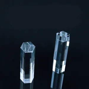カスタムBK7JGS1溶融石英光学プリズムガラス正方形光ガイドロッド
