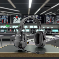 Casque tactique étanche sans fil monté sur la tête avec réduction du bruit ANC + puce DSP d'amélioration de la voix ENC pour OEM d'avion aérien