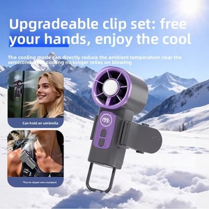 Nuevo Ventilador de Mano de Alta Velocidad Palm con Pantalla Digital, 199 Ajustes, Multifuncional, Mini, Recargable por USB - Product Image 2