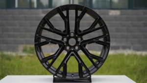 Nouvelles jantes en alliage forgé haute performance 18-22 pouces 30 mm pour voitures de sport et <span class=keywords><strong>SUV</strong></span>, ajustement personnalisé, configuration décalée, finition noir brillant - Product Image 2