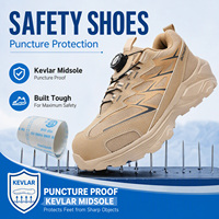 Chaussures de sécurité unisexes JIANKUN respirantes en plastique avec boucle rotative automatique anti-perforation, légères pour la marche et la randonnée
