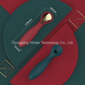 Masajeador de succión de mano Material de silicona de vibración de doble acción para adultos enfocados en el bienestar Priorizar el autocuidado - Product Image 3