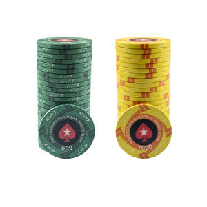 Jetons de <span class=keywords><strong>poker</strong></span> en céramique de luxe de haute qualité pour Texas Hold'em EPT, 10g 39mm, vente directe d'usine en gros - Product Image 5