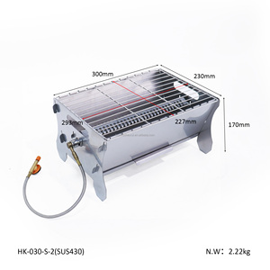 Outdoor Camping Stainless Steel Flat Pack Smokeless Gas <strong>BBQ</strong> Grill Portable Folding Barbecue <strong>Fire</strong> <strong>Pit</strong> - Product Image 6
