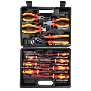 Kit di Attrezzi Isolati VDE 1000V per Riparazione EV, Set di Utensili Manuali per Elettricisti con Pinze e <span class=keywords><strong>Cacciaviti</strong></span> Isolati per Veicoli a Nuova Energia - Product Image 1