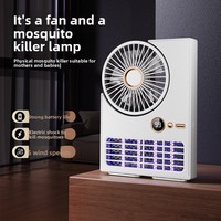Lampe anti-moustiques de camping avec ventilateur, rechargeable, pour usage domestique et extérieur, batterie intégrée, lampe UV, attracteur automatique de moustiques, répulsif
