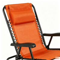 Nouvelle conception de chaise à bascule pliable d'extérieur, écologique, avec structure en acier inoxydable, confortable et moelleuse, fauteuil inclinable zéro gravité