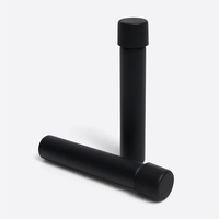 Tube en verre personnalisé avec logo 22*125mm, résistant aux enfants, à ouverture par pression et rotation, avec capuchon électroplaqué et fond plat, doté d'un capuchon CR