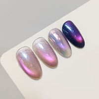 Esmalte de Uñas en Gel Negro Estilo Ojo de Gato AILANUO, Libre de HEMA y TPO, Set de Esmalte de Uñas en Gel 9D, Efecto Galaxia, Magnético, Camaleón, China