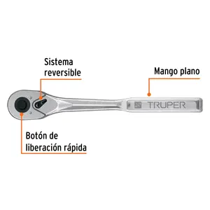 Clé à cliquet à dégagement rapide BOX 3, 72 dents, entraînement 1/2 pouce, TRUPER - Product Image 2