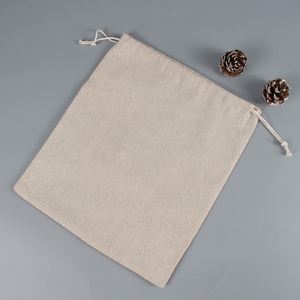 Sac à cordon en coton et lin pas cher, petite pochette à cordon - Product Image 6