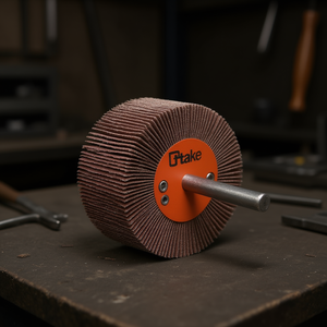 แผ่นขัดแบบผ้า Abrasive Cloth Flap Wheel ขนาด 25x5 มม. ก้าน 6 มม. ความหยาบ 120 กริต สำหรับขัดโลหะ - Product Image 3