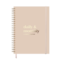 Agenda quotidien personnalisé sans date, format A4, couverture rigide, planificateur mensuel, planificateur quotidien, carnet à spirale, journal, fournisseur