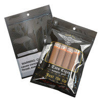 Boîte de présentation de comptoir de vente au détail de sac de Mylar PE thermoscellable à fermeture éclair personnalisable pour l'emballage de cigarillo de tabac Grabba Fronto Leaf