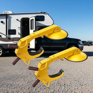 Juego de 2 Bloqueos para Ruedas de Remolque, Acero Aleado de 10.5 Pulgadas, Antirrobo para Remolques, Autocaravanas, SUVs, Estacionamiento Seguro - Product Image 2