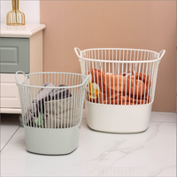 Panier à linge en plastique pour vêtements sales, bac à linge de salle de bain pour trier et ranger les vêtements et les serviettes