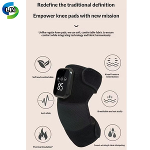 Masseur chauffant rechargeable pour genoux, enveloppe de massage vibrante, thérapie par le froid, genouillère respirante pour le soin des articulations des jambes - Product Image 2